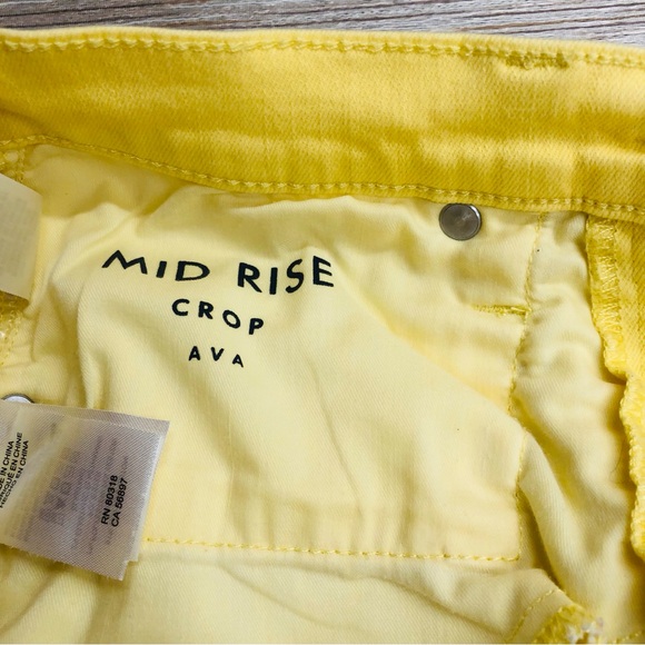 Lucky Brand Yellow Ava Mid Rise Crop - Picture 6 of 16